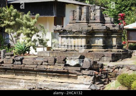 Temple Songgoriti, un des temples de la ville de Batu, Java-est, Indonésie qui est encore bien entretenu et beau Banque D'Images