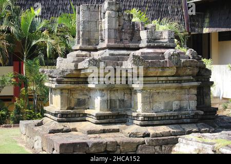 Temple Songgoriti, un des temples de la ville de Batu, Java-est, Indonésie qui est encore bien entretenu et beau Banque D'Images