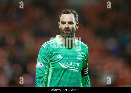 Aberdeen, Écosse, Royaume-Uni.26th décembre 2021 ; Aberdeen football Club, Aberdeen, Écosse : Scottish Premier League football, Aberdeen versus Dundee FC : Joe Lewis d'Aberdeen crédit : action plus Sports Images/Alay Live News Banque D'Images