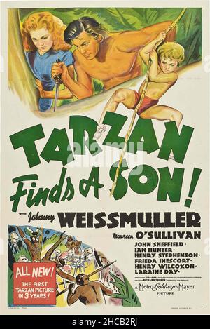 JOHNNY WEISSMULLER À TARZAN TROUVE UN FILS!(1939), dirigé par RICHARD THORPE.Crédit: M.G.M./ Album Banque D'Images