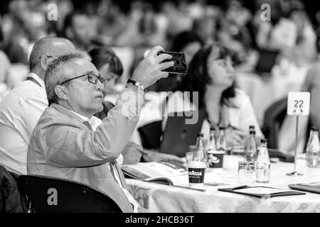 Johannesburg, Afrique du Sud - 21 août 2018 : délégués participant à la convention de vente au grand centre de conférence Banque D'Images