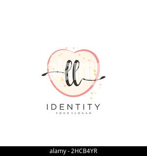 LL Handwriting logo vector art de la signature initiale, mariage, mode, jowerly, boutique,floral et botanique avec modèle créatif pour n'importe quelle entreprise Illustration de Vecteur