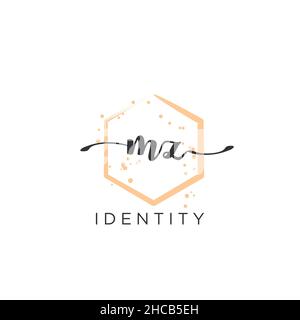 MZ Handwriting logo vector art de la signature initiale, mariage, mode, bijoux, boutique,floral et botanique avec modèle créatif pour n'importe quelle entreprise Illustration de Vecteur