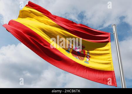 Drapeau de l'Espagne le drapeau de l'Espagne, tel qu'il est défini dans la Constitution de 1978, Banque D'Images