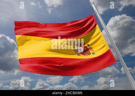 Drapeau de l'Espagne le drapeau de l'Espagne, tel qu'il est défini dans la Constitution de 1978, Banque D'Images