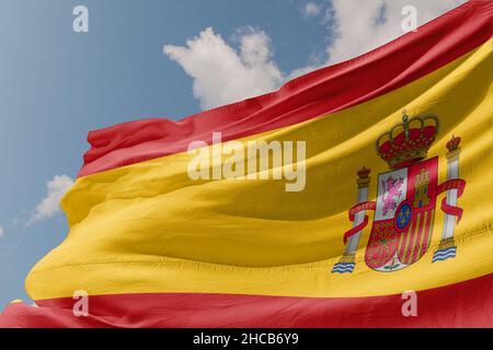 Drapeau de l'Espagne le drapeau de l'Espagne, tel qu'il est défini dans la Constitution de 1978, Banque D'Images