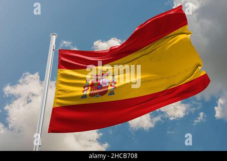 Drapeau de l'Espagne le drapeau de l'Espagne, tel qu'il est défini dans la Constitution de 1978, Banque D'Images