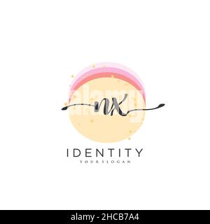 NX Handwriting logo vector art de la signature initiale, mariage, mode, bijoux, boutique,floral et botanique avec modèle créatif pour n'importe quelle entreprise Illustration de Vecteur