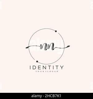 NN Handwriting logo vector art de la signature initiale, mariage, mode, jowerly, boutique,floral et botanique avec modèle créatif pour n'importe quelle entreprise Illustration de Vecteur