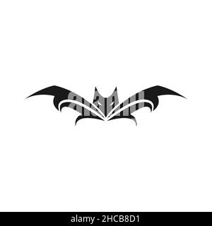 bat avec aile art logo design vecteur graphique symbole icône signe illustration idée créative Illustration de Vecteur