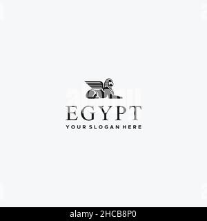 Design minimaliste DU LOGO ÉGYPTE Silhouette Monument Illustration de Vecteur