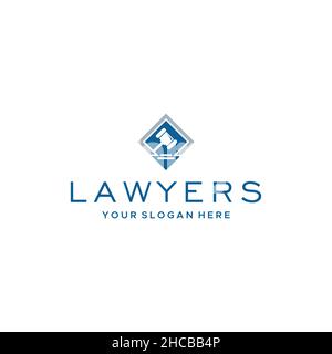 Design moderne et coloré DU LOGO Hammer Table Illustration de Vecteur