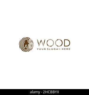 Design minimaliste avec logo « Tree plants nature » Illustration de Vecteur