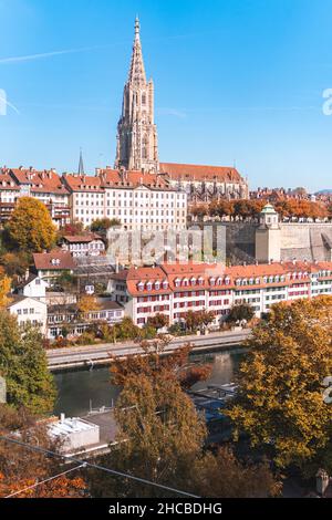 Bâtiments et arbres à Berne, Suisse Banque D'Images