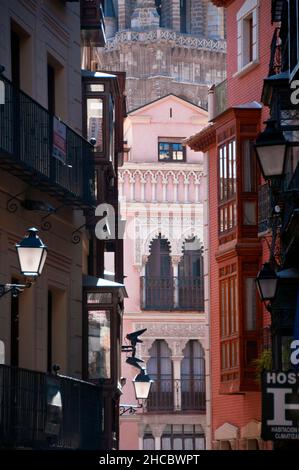 Cathédrale et façade Morrish à Tolède, Espagne. Banque D'Images