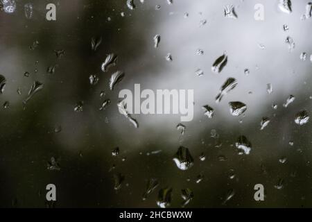 Gouttes de pluie sur une fenêtre - arrière-plan Banque D'Images