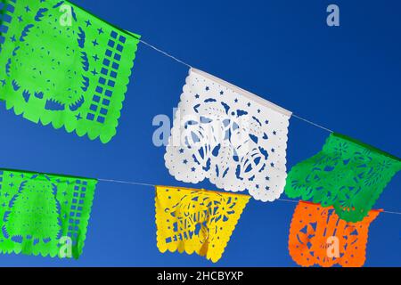 Papel Picado, Merida , Mexique Banque D'Images