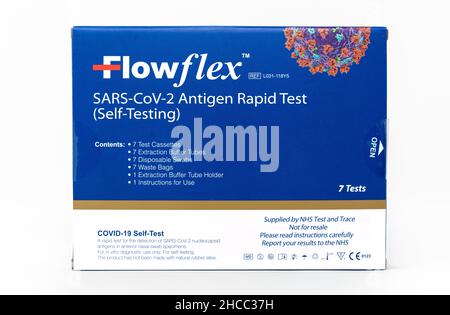 Test rapide VAT Flowflex SARS-CoV-2 Antigen Banque D'Images