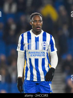 Danny Welbeck de Brighton lors du match de la Premier League entre Brighton et Hove Albion et Brentford au stade de la communauté American Express, Brighton, Royaume-Uni - 26th décembre 2021 photo Simon Dack/Telephoto Images - usage éditorial uniquement. Pas de merchandising. Pour les images de football, les restrictions FA et Premier League s'appliquent inc. Aucune utilisation Internet/mobile sans licence FAPL - pour plus de détails, contactez football Dataco Banque D'Images