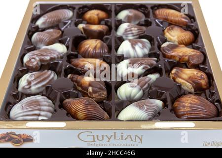 Chocolats Guylian Seashells Banque D'Images