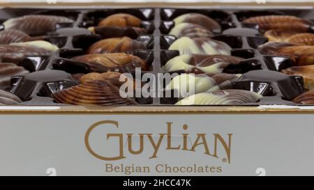 Chocolats Guylian Seashells Banque D'Images