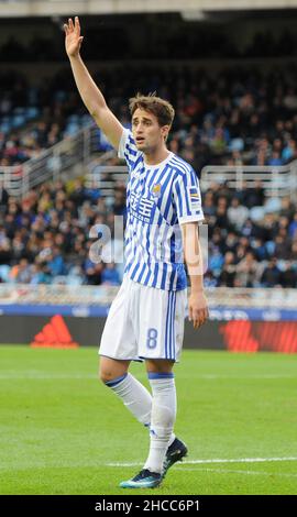 Adnan Januzaj, milieu de terrain de Real Sociedad (Credit image: © Julen Pascual Gonzalez) Banque D'Images