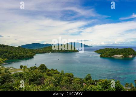 Une vue aérienne de Sabang, Aceh, Indonésie Banque D'Images