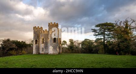 Le château gothique de la folie à Blaise Castle Estate, Bristol. Banque D'Images