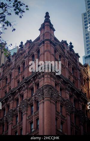 Vue magnifique sur l'architecture en briques rouges de la ville de New York Banque D'Images