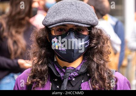 Valence, Espagne; 8th mars 2021: Rassemblements féministes pour célébrer la Journée de la femme le 8 mars 2021. Banque D'Images