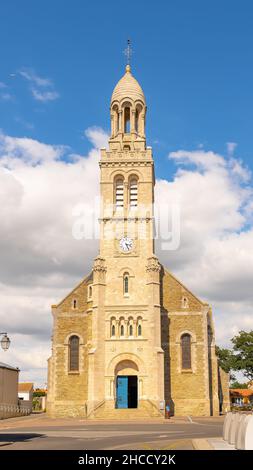 Saint-Gilles-Croix-de-vie, à Vendée, église Sainte-Croix Banque D'Images