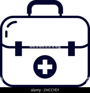 icône de premiers soins sur fond blanc Illustration de Vecteur