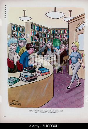 Vintage Mars 1965 numéro de 'Playboy' Magazine caricature, USA Banque D'Images