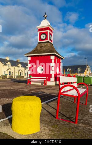 Clock Tower, KNightstown Village, Valentia Island, Comté de Kerry, Irlande Banque D'Images