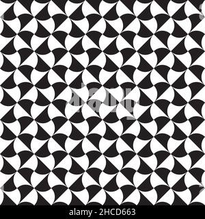 Motif vectoriel abstrait style feuille japonaise Art déco sans couture Illustration de Vecteur