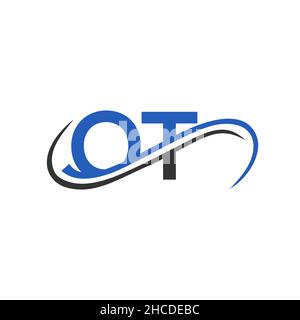 Logo initial Letter OT. Logo OT Design for Financial, Development, Investment, Real Estate and Management Company Vector Template Illustration de Vecteur