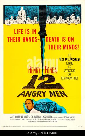 12 Angry Men poster de film - il explose comme 12 bâtons de Dynamite Banque D'Images