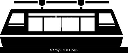 Vecteur de modèle de conception d'icône de train suspendu isolé Illustration de Vecteur