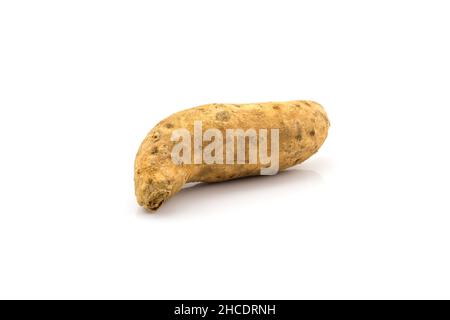 Yam bouilli isolé sur fond blanc Banque D'Images