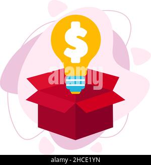 Suggérer l'idée d'un concept d'entreprise. Illustration de Vecteur