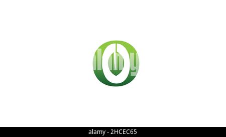Symbole vectoriel du logo Olive Creative O Letter Illustration de Vecteur