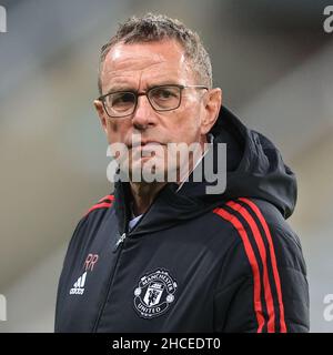 Newcastle, Royaume-Uni.27th décembre 2021.Ralf Rangnick, responsable de Manchester United à Newcastle, Royaume-Uni, le 12/27/2021.(Photo de Mark Cosgrove/News Images/Sipa USA) crédit: SIPA USA/Alay Live News Banque D'Images