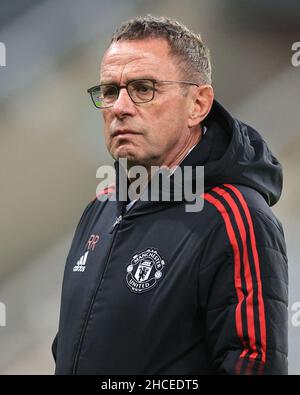 Newcastle, Royaume-Uni.27th décembre 2021.Ralf Rangnick, responsable de Manchester United à Newcastle, Royaume-Uni, le 12/27/2021.(Photo de Mark Cosgrove/News Images/Sipa USA) crédit: SIPA USA/Alay Live News Banque D'Images