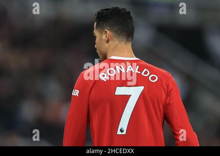 Newcastle, Royaume-Uni.27th décembre 2021.Le dos Cristiano Ronaldo #7 du maillot de Manchester United à Newcastle, Royaume-Uni, le 12/27/2021.(Photo de Mark Cosgrove/News Images/Sipa USA) crédit: SIPA USA/Alay Live News Banque D'Images