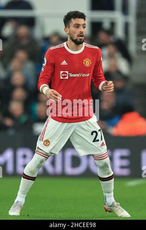 Newcastle, Royaume-Uni.27th décembre 2021.Alex Telles #27 de Manchester United pendant le match à Newcastle, Royaume-Uni le 12/27/2021.(Photo de Mark Cosgrove/News Images/Sipa USA) crédit: SIPA USA/Alay Live News Banque D'Images