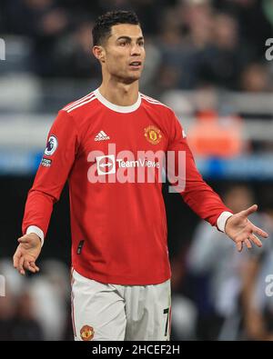 Newcastle, Royaume-Uni.27th décembre 2021.Cristiano Ronaldo #7 de Manchester United pendant le match à Newcastle, Royaume-Uni le 12/27/2021.(Photo de Mark Cosgrove/News Images/Sipa USA) crédit: SIPA USA/Alay Live News Banque D'Images