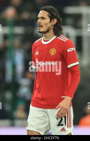 Newcastle, Royaume-Uni.27th décembre 2021.Edinson Cavani #21 de Manchester United pendant le match à Newcastle, Royaume-Uni le 12/27/2021.(Photo de Mark Cosgrove/News Images/Sipa USA) crédit: SIPA USA/Alay Live News Banque D'Images