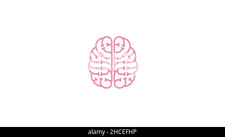Illustration de la conception du logo Creative Smart Brain Tech Illustration de Vecteur