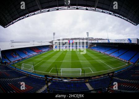 LONDRES, ROYAUME-UNI.DÉC 28th Selhurst Park photographié lors du match de la Premier League entre Crystal Palace et Norwich City à Selhurst Park, Londres, le mardi 28th décembre 2021.(Credit: Federico Maranesi | MI News) Credit: MI News & Sport /Alay Live News Banque D'Images