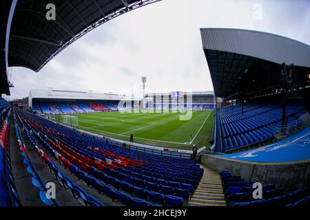 LONDRES, ROYAUME-UNI.DÉC 28th Selhurst Park photographié lors du match de la Premier League entre Crystal Palace et Norwich City à Selhurst Park, Londres, le mardi 28th décembre 2021.(Credit: Federico Maranesi | MI News) Credit: MI News & Sport /Alay Live News Banque D'Images